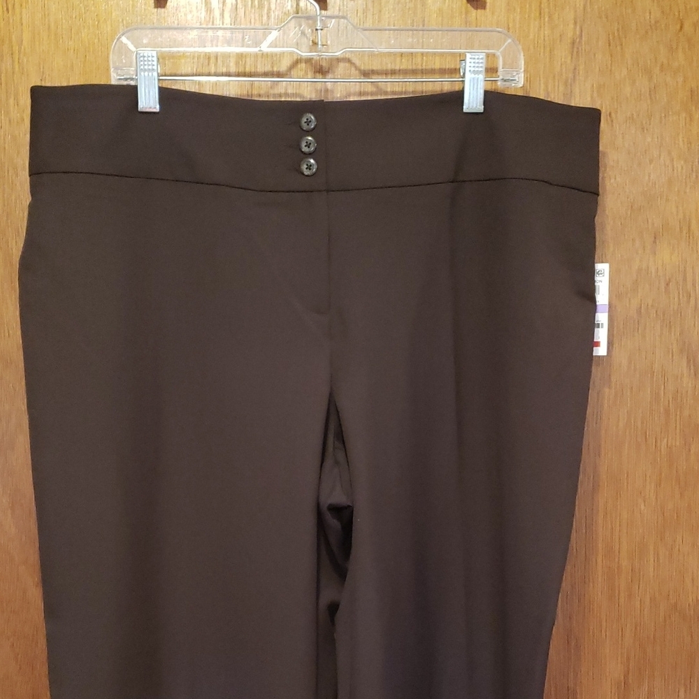 NWT Style & Co Elegant Expresso Roast Women's Wide Leg Dress Pants